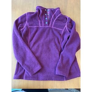 Kuhl‎ Fleece Pullover Women's Purple Quarter Snap Sherpa Jacket Cozy Top